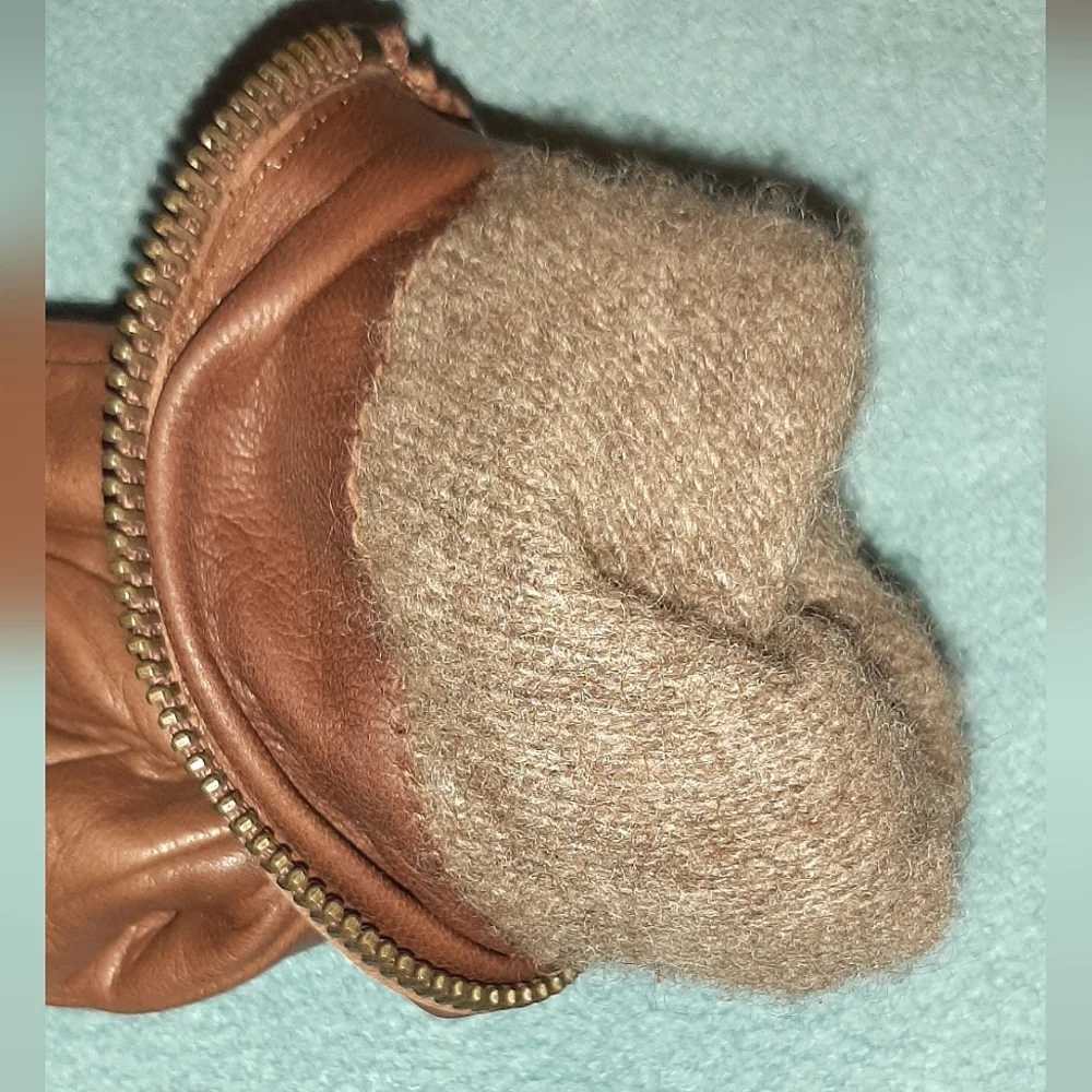 IMONI | Brown Leather, Adjustable Gloves